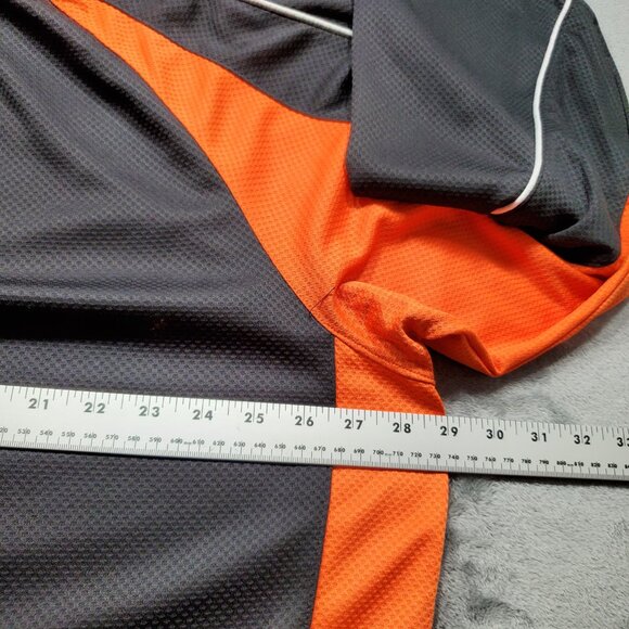 Mizuno Baseball Wind Lite Performance Pullover Shirt Black Orange Men Sz 2XL - Picture 9 of 11
